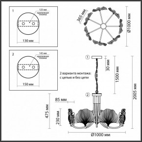 Подвесная люстра Odeon Light Ventaglio 4870/7 в Соликамске - solikamsk.mebel24.online | фото 6