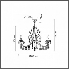 Подвесная люстра Odeon Light Versia 4977/6 в Соликамске - solikamsk.mebel24.online | фото 5