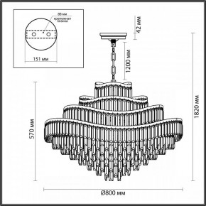 Подвесная люстра Odeon Light Wayta 5073/25 в Соликамске - solikamsk.mebel24.online | фото 5