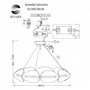 Подвесная люстра ST-Luce Etoile SL1304.203.56 в Соликамске - solikamsk.mebel24.online | фото 6