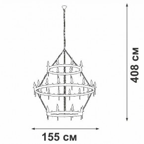 Подвесная люстра Vitaluce V1872 V1872-7/16+8+8 в Соликамске - solikamsk.mebel24.online | фото 3