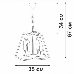 Подвесная люстра Vitaluce V4237 V4237-0/4 в Соликамске - solikamsk.mebel24.online | фото 3