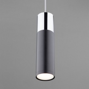 Подвесной светильник Eurosvet Double Topper 50135/1 LED хром/черный в Соликамске - solikamsk.mebel24.online | фото 2