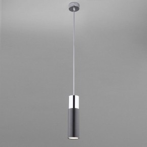 Подвесной светильник Eurosvet Double Topper 50135/1 LED хром/черный в Соликамске - solikamsk.mebel24.online | фото 3