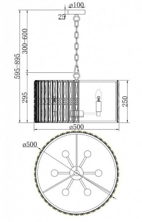Подвесной светильник Maytoni Facet MOD094PL-06G в Соликамске - solikamsk.mebel24.online | фото 4