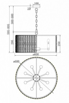 Подвесной светильник Maytoni Facet MOD094PL-08G в Соликамске - solikamsk.mebel24.online | фото 3