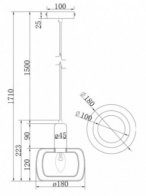 Подвесной светильник Maytoni Vision MOD411PL-01G в Соликамске - solikamsk.mebel24.online | фото 7