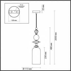 Подвесной светильник Odeon Light Bizet 4855/1 в Соликамске - solikamsk.mebel24.online | фото