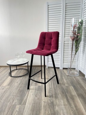 Полубарный стул CHILLI-QB SQUARE винный #16, велюр / черный каркас (H=66cm) М-City в Соликамске - solikamsk.mebel24.online | фото 4