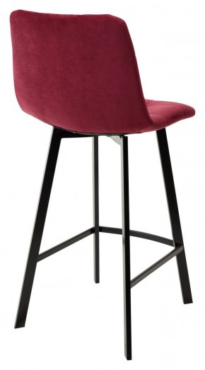 Полубарный стул CHILLI-QB SQUARE винный #16, велюр / черный каркас (H=66cm) М-City в Соликамске - solikamsk.mebel24.online | фото 6