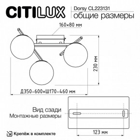 Потолочная люстра Citilux Dorsy CL223131 в Соликамске - solikamsk.mebel24.online | фото 11