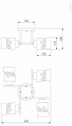 Потолочная люстра Eurosvet Hilari 30165/4 черный жемчуг в Соликамске - solikamsk.mebel24.online | фото 4