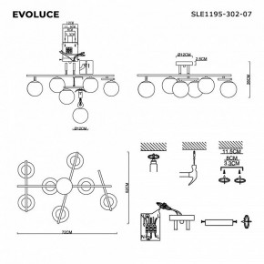 Потолочная люстра EVOLUCE SIERRA SLE1195-302-07 в Соликамске - solikamsk.mebel24.online | фото 7