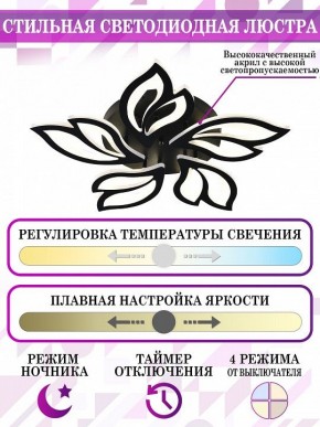 Потолочная люстра Natali Kovaltseva High-Tech Led Lamps HIGH-TECH LED LAMPS 82006 BLACK в Соликамске - solikamsk.mebel24.online | фото 5