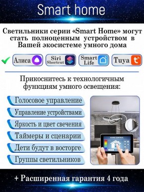 Потолочная люстра Natali Kovaltseva Smart home LED LAMPS 81216 в Соликамске - solikamsk.mebel24.online | фото 6
