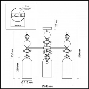 Потолочная люстра Odeon Light Bizet 4855/3C в Соликамске - solikamsk.mebel24.online | фото 3