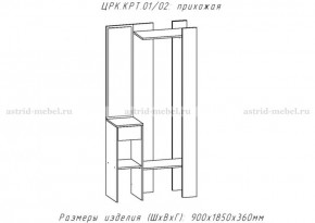 КРИТ-1 Прихожая (Делано светлый) в Соликамске - solikamsk.mebel24.online | фото 2