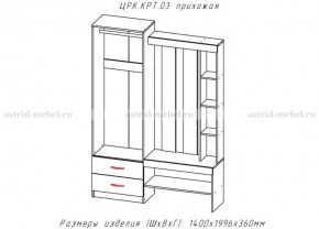 КРИТ-3 Прихожая (Анкор темный/Анкор белый) в Соликамске - solikamsk.mebel24.online | фото 2