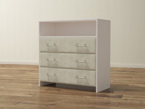 PROxSON Комод Varna (ЛДСП Белая+ткань Белый/Savana Milk (молочный)) 90x40 в Соликамске - solikamsk.mebel24.online | фото 1