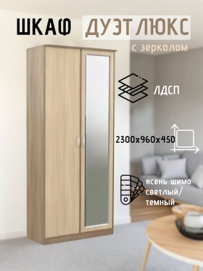 Шкаф 2-х створчатый Дуэт Люкс с зеркалом в Соликамске - solikamsk.mebel24.online | фото 4