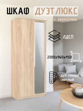 Шкаф 2-х створчатый Дуэт Люкс с зеркалом в Соликамске - solikamsk.mebel24.online | фото 7