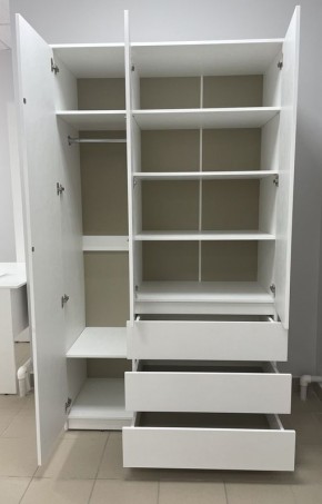 Шкаф 3-ств. с 3 ящиками "Бьянко" в Соликамске - solikamsk.mebel24.online | фото 2