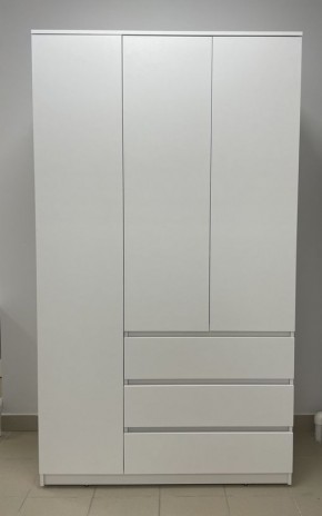 Шкаф 3-ств. с 3 ящиками "Бьянко" в Соликамске - solikamsk.mebel24.online | фото 3