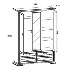 Шкаф 3D4S Z, MONAKO, цвет Сосна винтаж в Соликамске - solikamsk.mebel24.online | фото 1