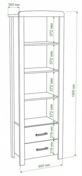 Шкаф книжный Бартоло ВТД-СФ в Соликамске - solikamsk.mebel24.online | фото 2