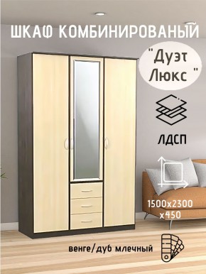 Шкаф комбинированный Дуэт Люкс с зеркалом в Соликамске - solikamsk.mebel24.online | фото 3