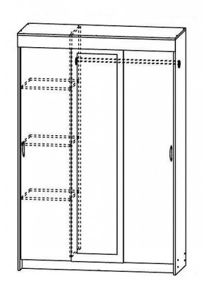 Шкаф-купе Бассо 1300 (Венге/Дуб белфорд) в Соликамске - solikamsk.mebel24.online | фото 2