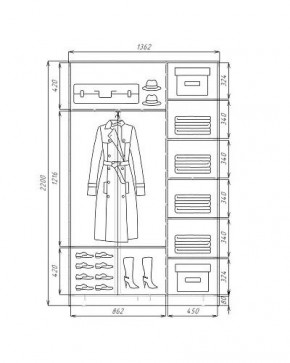 Шкаф-купе ХИТ 22-4-14-77 (420) в Соликамске - solikamsk.mebel24.online | фото 3