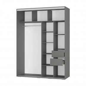 Шкаф-купе Крафт-6 1.6 м ШКК-06 (графит) в Соликамске - solikamsk.mebel24.online | фото 2