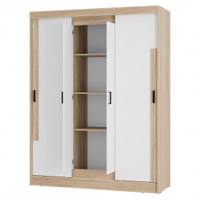 Шкаф-купе Смарт ШКК-06 (дуб сонома/белый) в Соликамске - solikamsk.mebel24.online | фото 3