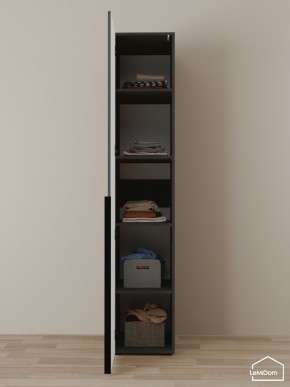 Шкаф Linnea MHR-1-2 2050х400х510 (Графит-М 11.1.25) в Соликамске - solikamsk.mebel24.online | фото 4