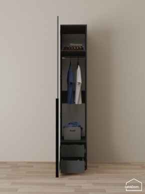 Шкаф Linnea MHR-1-3 2050х400х510 (Графит-М 11.1.25) в Соликамске - solikamsk.mebel24.online | фото 3