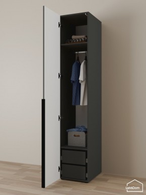 Шкаф Linnea MHR-1-3 2050х400х510 (Графит-М 11.1.25) в Соликамске - solikamsk.mebel24.online | фото 5