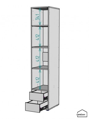 Шкаф Linnea MHR-1-4 2050х400х510 (ДВ-М 11.1.25) в Соликамске - solikamsk.mebel24.online | фото 3