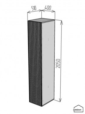 Шкаф Linnea MHR-1PO-2 2050х400х510 (Белый-М 11.1.2) в Соликамске - solikamsk.mebel24.online | фото 2