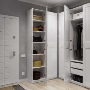 Шкаф МАКС однодверный узкий, цвет белый в Соликамске - solikamsk.mebel24.online | фото 4