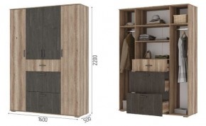 Шкаф Нельсон ШК03 Дуб каньон/железный камень в Соликамске - solikamsk.mebel24.online | фото 2