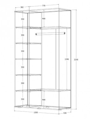 Шкаф Норден 1200 (Белый текстурный) в Соликамске - solikamsk.mebel24.online | фото 3