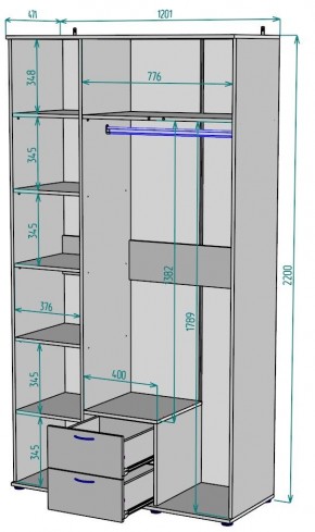 Шкаф Ольга H54 в Соликамске - solikamsk.mebel24.online | фото 2