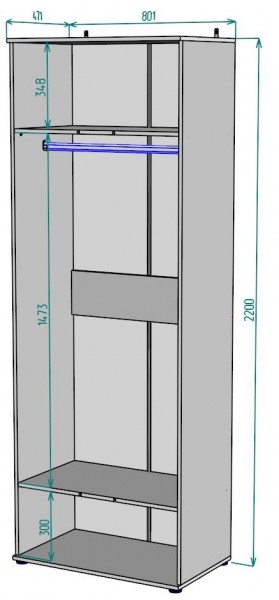 Шкаф Ольга H58 в Соликамске - solikamsk.mebel24.online | фото 2