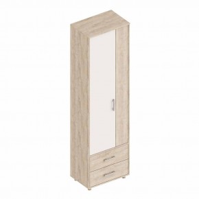 ГРАФ Шкаф 2-х створчатый с 2 ящиками (перламутр) в Соликамске - solikamsk.mebel24.online | фото