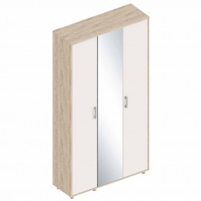 ГРАФ Шкаф 3-х створчатый с зеркалом (перламутр) в Соликамске - solikamsk.mebel24.online | фото