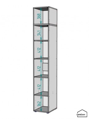 Шкаф с антресолью Linnea MHR-1A-2 2450х400х510 (Белый-М 11.1.1) в Соликамске - solikamsk.mebel24.online | фото 3