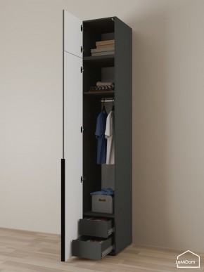 Шкаф с антресолью Linnea MHR-1A-3 2450х400х510 (Графит-М 11.1.25) в Соликамске - solikamsk.mebel24.online | фото 5