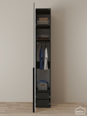 Шкаф с антресолью Linnea MHR-1A-3 2450х400х510 (Графит-М 11.1.25) в Соликамске - solikamsk.mebel24.online | фото 6