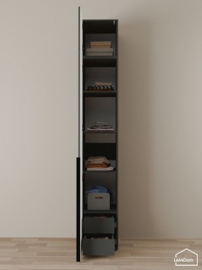 Шкаф с антресолью Linnea MHR-1A-4 2450х400х510 (Графит-М 11.1.25) в Соликамске - solikamsk.mebel24.online | фото 4